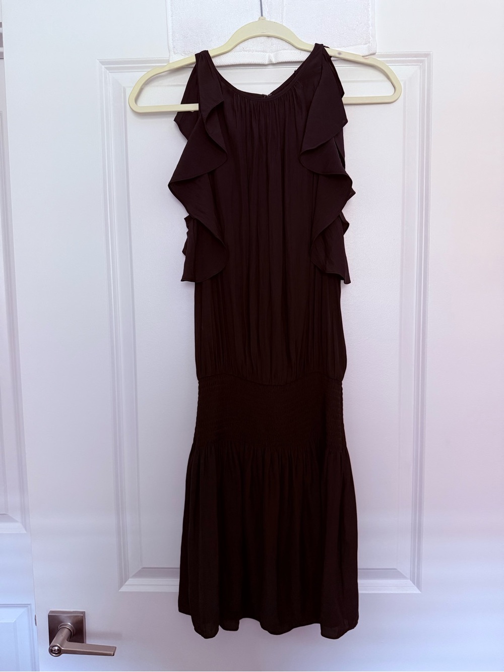 Ramy Brook Black Ruffle Mini Dress